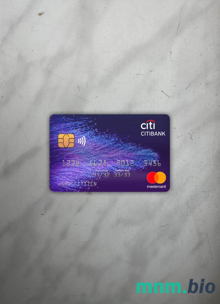 Hong Kong Citibank wygląd zdjęcia mastercard skan PSD + zdjęcie